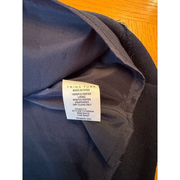 Trina Turk Navy Blue Cape Dress - Picture 13 of 14